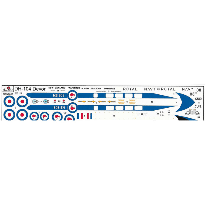 DH.104 "Devon" Scale 1:72 Amodel AMO72334 Plastic Airplane Model Kit