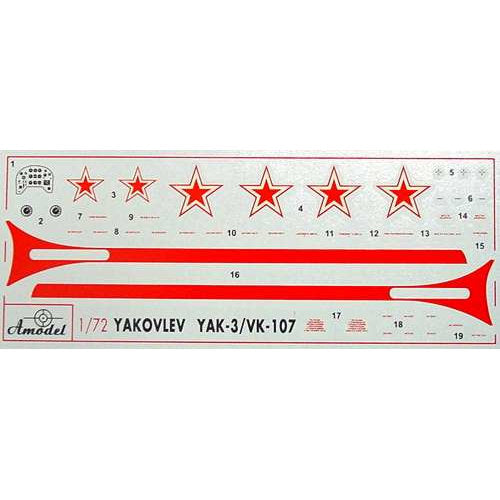 Yak-9U Soviet fighter Scale 1:72 Amodel AMO7289 Plastic Airplane Model Kit