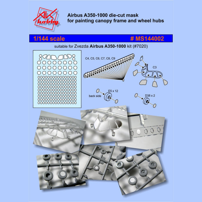 Painting Masks for model Airbus A350-1000 (for Zvezda 7020) Scale 1:144 DAN Models MS 144002