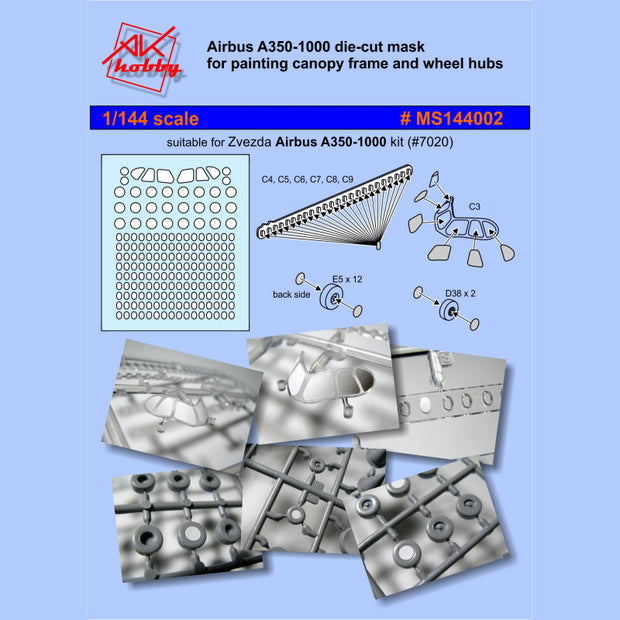 Painting Masks for model Airbus A350-1000 (for Zvezda 7020) Scale 1:144 DAN Models MS 144002