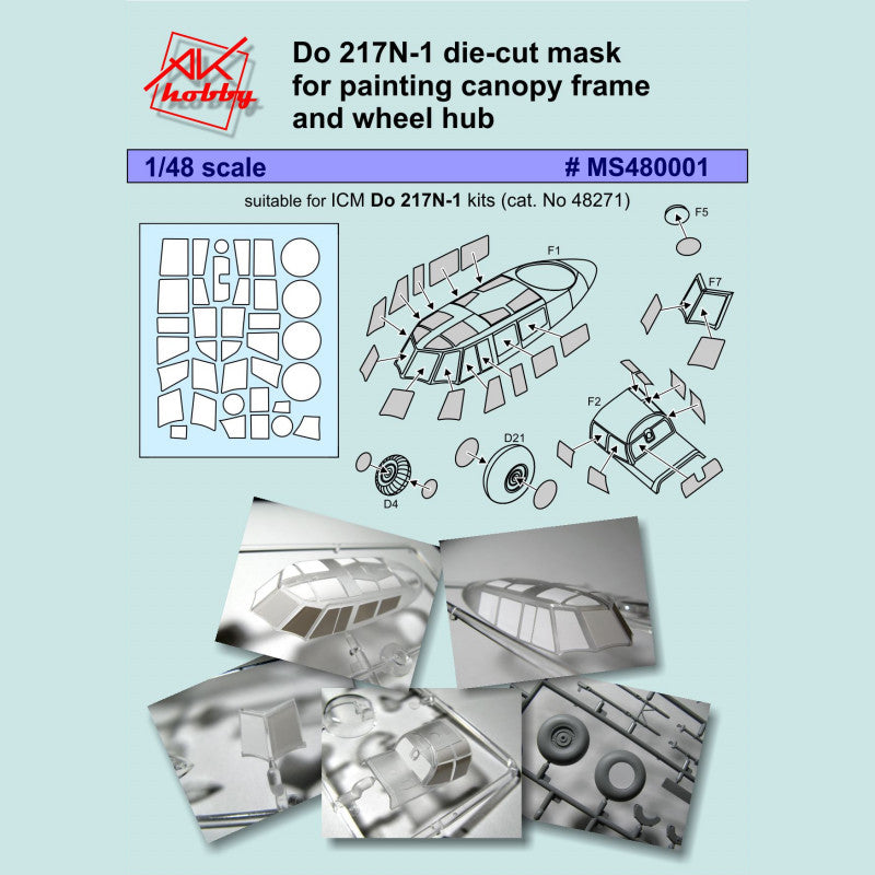 Painting Masks for model Do-217N-1 (for ICM) Scale 1:48 DAN Models MS480001