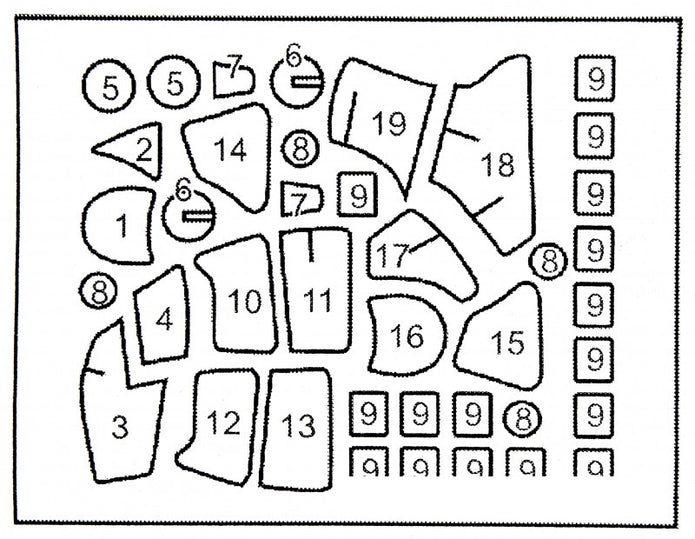 Painting Masks for helicopter Mi-24 V/VP/P Mi-35 (for Zvezda 7293,7276,7315) Scale 1:72 DAN Models MS 720002
