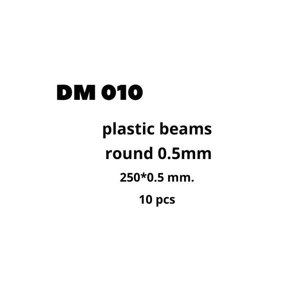 Plastic Beams 250x0.5 mm. 10 pcs Scale  DAN Models DM 010