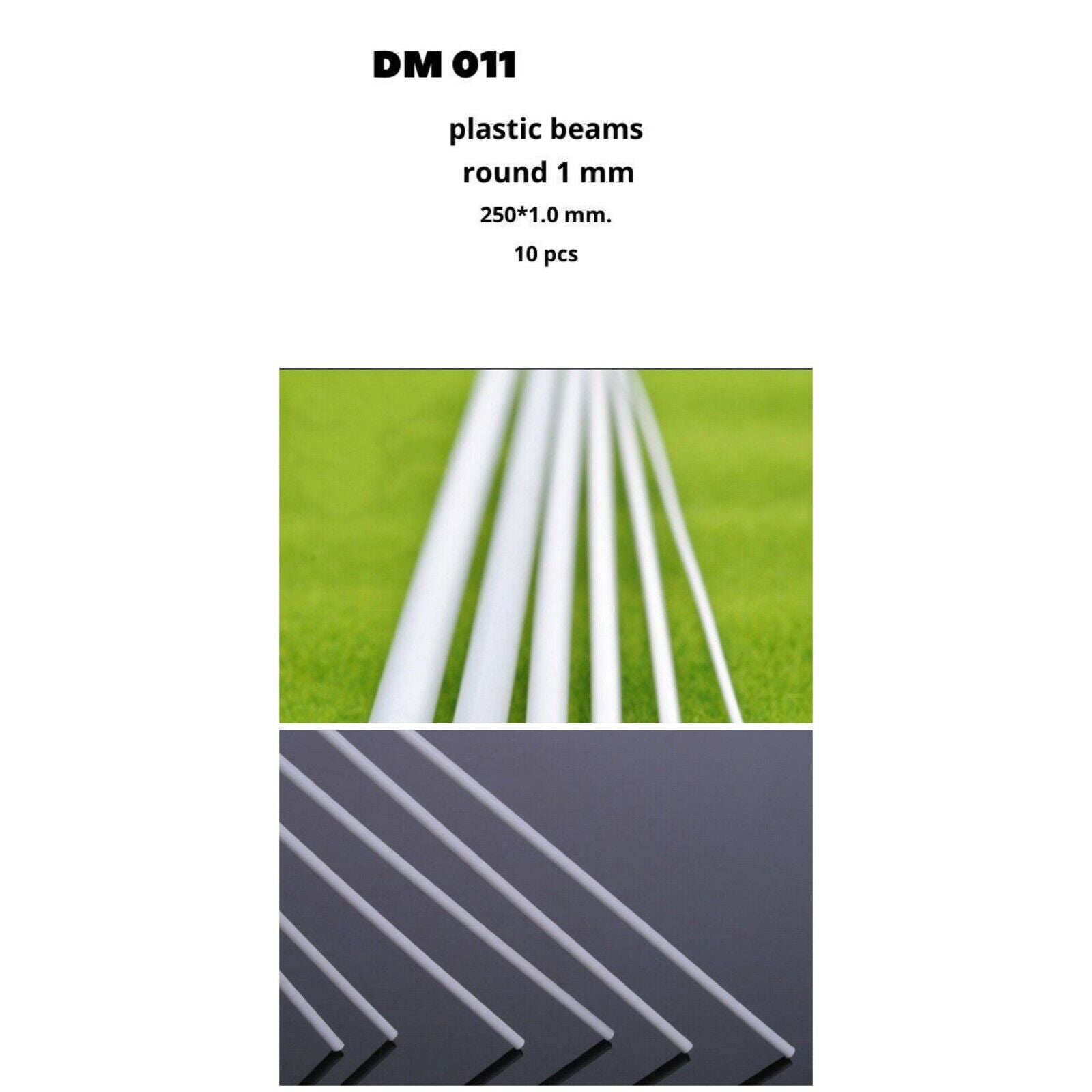 Plastic Beams 250x1 mm. 10 pcs Scale  DAN Models DM 011