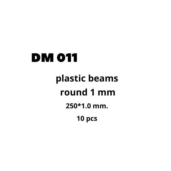 Plastic Beams 250x1 mm. 10 pcs Scale  DAN Models DM 011