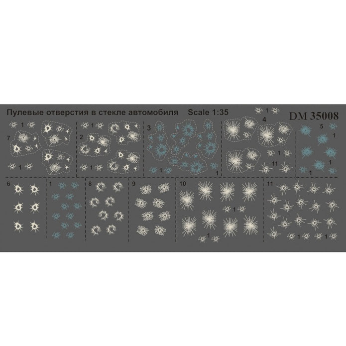 Bullet holes in the car glass Scale 1:35 DAN Models DM 35008