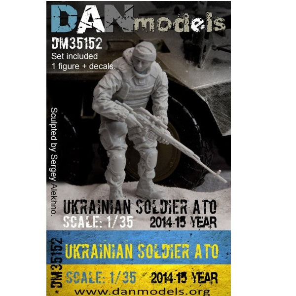 2014-2017 Ukraine. ATO. Ukrainian soldier set №3 - 1 figurine (resin) + chevrons (decal) Scale 1:35 DAN Models DM 35152