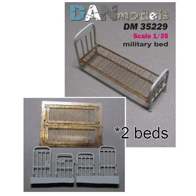 Army bed Set 2 pcs. material - resin, photo-etched. Scale 1:35 DAN Models DM 35229