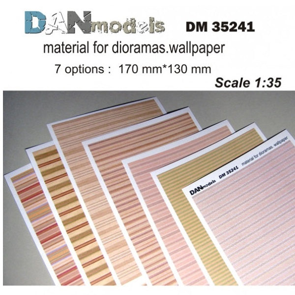 Material for dioramas - wallpaper (paper) seven types of wallpaper. part 1 Scale 1:35 DAN Models DM 35241
