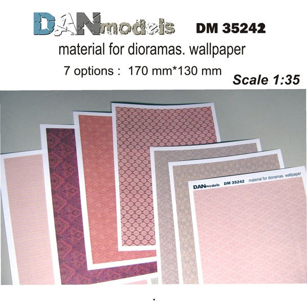 Material for dioramas - wallpaper (paper) seven types of wallpaper. part 2Material for dioramas - wallpaper (paper) seven types of wallpaper. part 2 Scale 1:35 DAN Models DM 35242