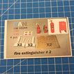 Fire extinguishers on a stand. No. 2 Resin. etching, decal Set 4 pcs Scale 1/35, 1/48 DAN Models DM 35244
