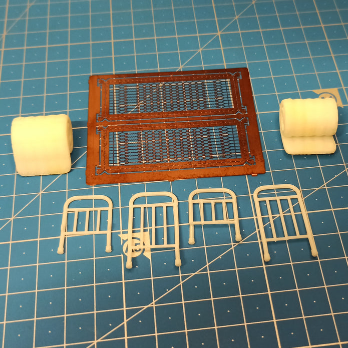 Army bed and mattress Set of 2 pcs. material - resin, photo-etched. Scale 1:35 DAN Models DM 35249