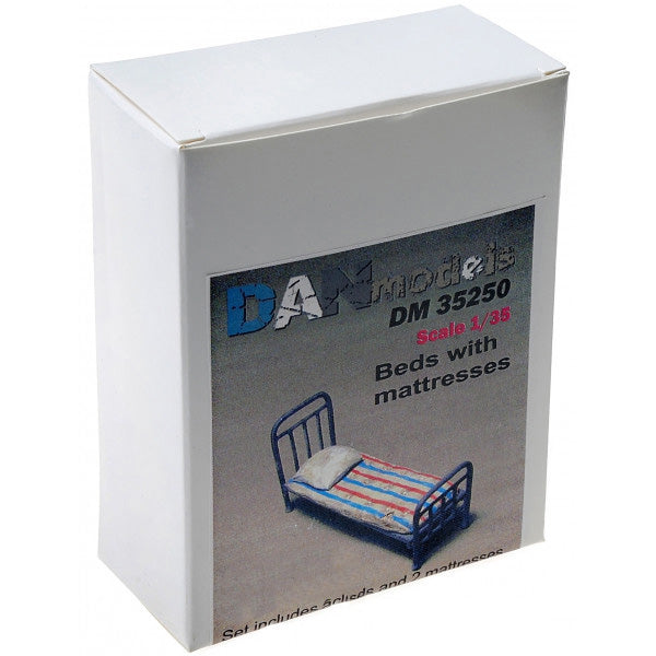 Army bed and mattress with pillow Set of 2 pcs. material - resin, photo-etched. Scale 1:35 DAN Models DM 35250