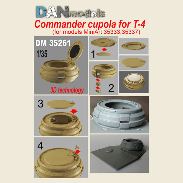 Сommander's cupola for German T-4 tanks. WW2. (for models MiniArt 35333, 35337) Scale 1:35 DAN Models DM 35261