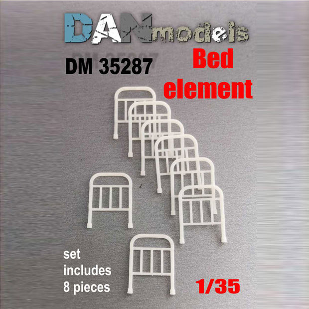 Material for dioramas. bed elements. (beds) set of 8 pcs. Material - resin. Scale 1:35 DAN Models DM 35287