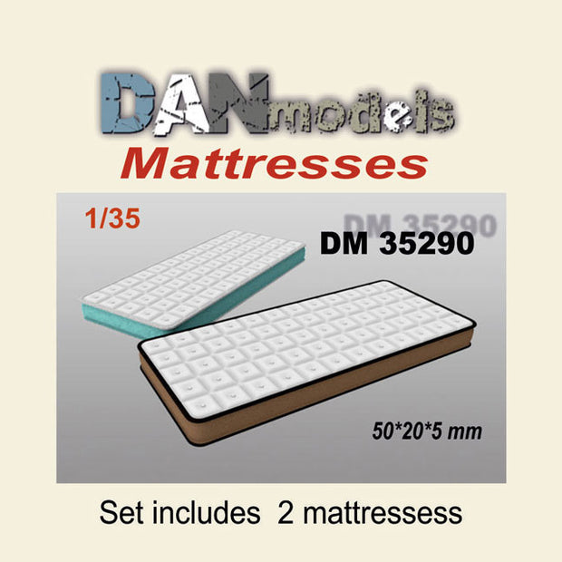 Material for dioramas. mattresses. Set #1. in a set mattresses - 2 pieces. size 50*20*5 mm. Material - resin Scale 1:35 DAN Models DM 35290