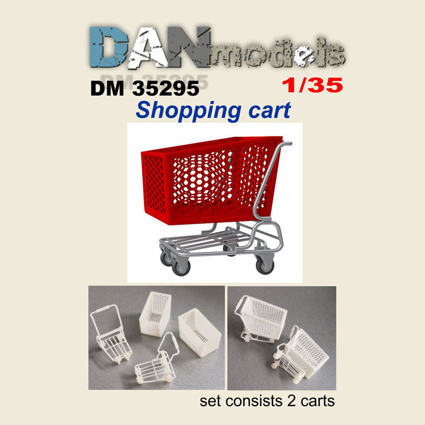 Material for dioramas. Shopping cart. Set 2 pcs. Resin. 3D printing Scale 1:35 DAN Models DM 35295