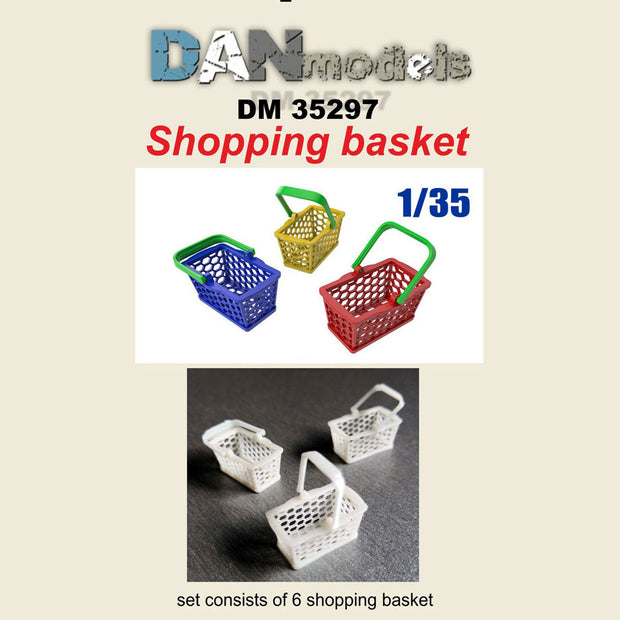 Shopping cart for shops. Set 6 pcs. resin printing 3D Scale 1:35 DAN Models DM 35297