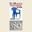 Material for dioramas. plastic chairs. Set 12 pcs. resin . 3D printing Scale 1:35 DAN Models DM 35298