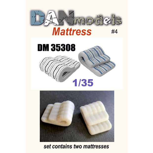 Material for dioramas. The mattresses are folded. Set #4. The set includes 2 mattresses. Resin 3D Scale 1:35 DAN Models DM 35308