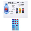 A set of PET bottles for dioramas. 20 pcs + decal Pepsi, Cola, Fanta. bottles 10pcs-5 l. 10 pcs-2l. transparent plastic Scale 1:35 DAN Models DM 35312