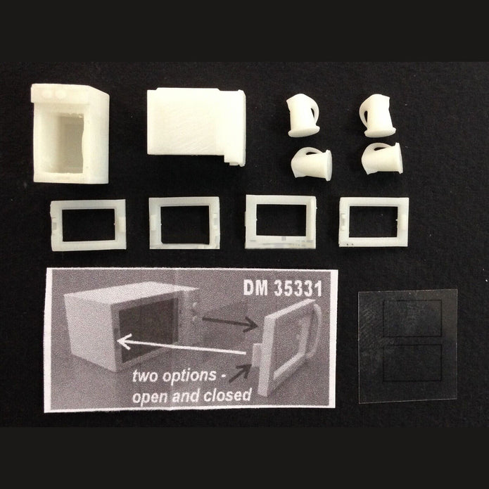 Material for dioramas. Microwave, kettle. Set 2 and 4 pcs. 3D printing Scale 1:35 DAN Models DM 35331