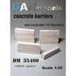 Concrete barriers.set for roadblock. Material - gypsum. The set contains 10 pcs of unpainted concrete barriers. (weight 180 grams) Scale 1:35 DAN Models DM 35400
