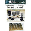 4 Buckets, 4 Shovels  Scale 1:35 DAN Models DM 35503