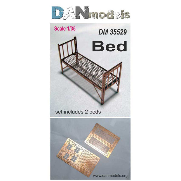 Army bed. In a set of 2 pcs. Scale 1:35 DAN Models DM 35529