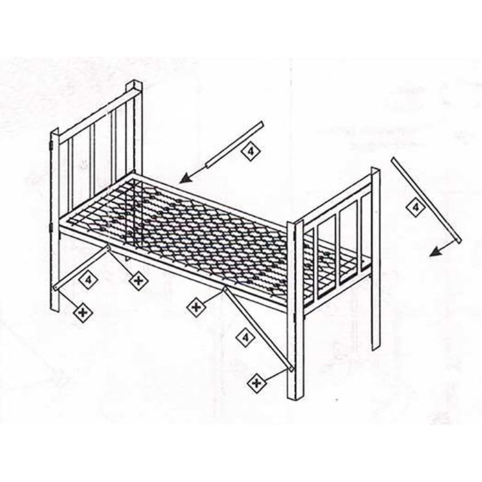 Army bed. In a set of 2 pcs. Scale 1:35 DAN Models DM 35529