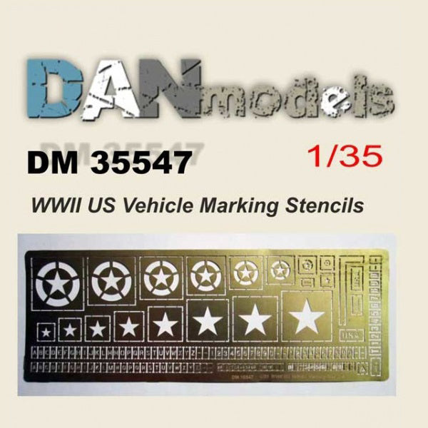 Stencil. The theme is WW2. American armored vehicle markings Scale 1:35 DAN Models DM 35547
