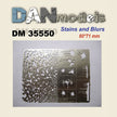 Stencil. Blots, splashes, stains #1. 60*71mm Scale 1:35 DAN Models DM 35550