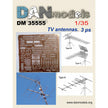 TV antennas. Set of 3 antennas Scale 1:35 DAN Models DM 35555