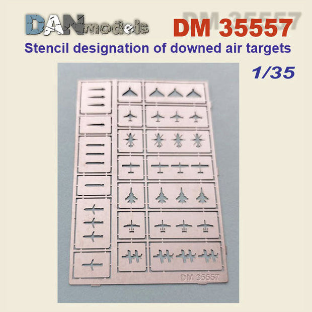 Stencil designation of downed air targets Scale 1:35 DAN Models DM 35557