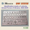 Identification marks of vehicles, Armed Forces of Ukraine, 2022-2025 Scale 1:35 DAN Models DM 35558