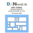 Painting Masks for car model Ural (Zvezda 3654) Scale 1:35 DAN Models DM 35802