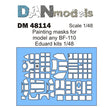 Painting Masks for aircraft model BF-110 (for Eduard kit) Scale 1:48 DAN Models DM 48114
