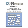 Painting Masks for aircraft model JU 87 G-2 / JU-87 D-5 (for Italeri 2722, 2709 - 1/48) Scale 1:48 DAN Models DM 48117