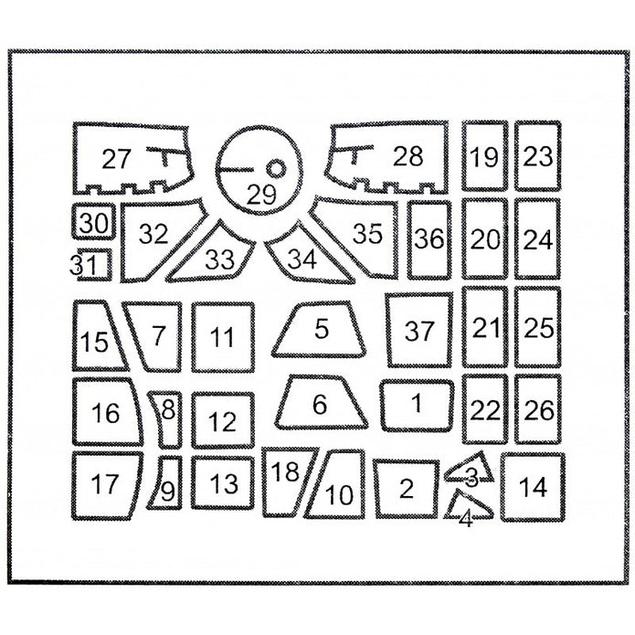 Painting Masks for aircraft model JU 87 B-2 / JU-87 B-2/R-2 (for Italeri 2690, 2769 - 1/48) Scale 1:48 DAN Models DM 48118