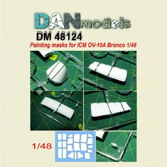 Painting Masks for model ICM OV-10A Bronco for ICM 48300 OV-10A Bronco Scale 1:48 DAN Models DM 48124