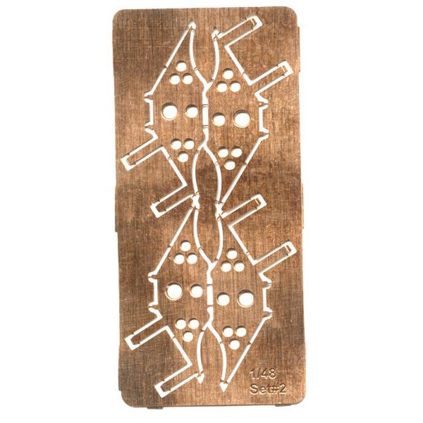 Aircraft stop blocks, set No. 3 + decal Dimensions: length 13mm, width 6mm, height 8mm Scale 1:48 DAN Models DM 48505