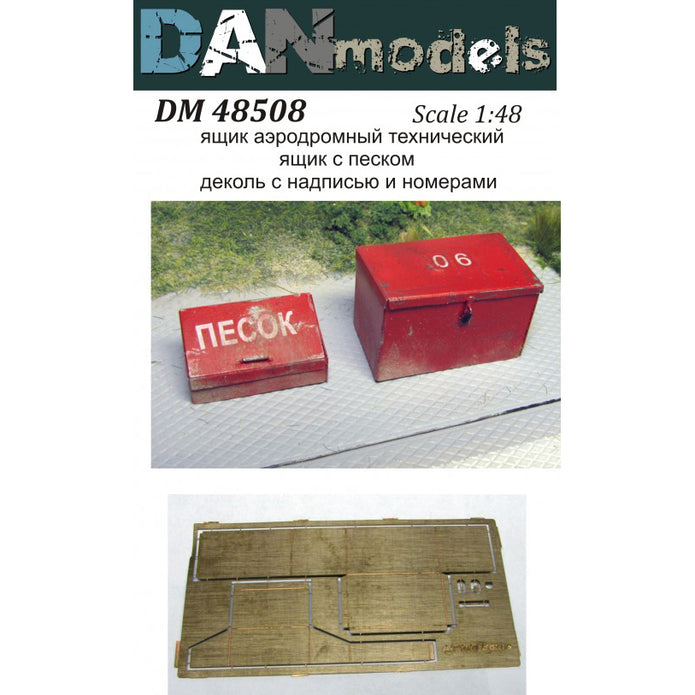 Airfield technical box, sand box + decal Scale 1:48 DAN Models DM 48508