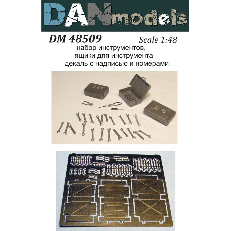 Set of tools. Tool boxes Scale 1:48 DAN Models DM 48509