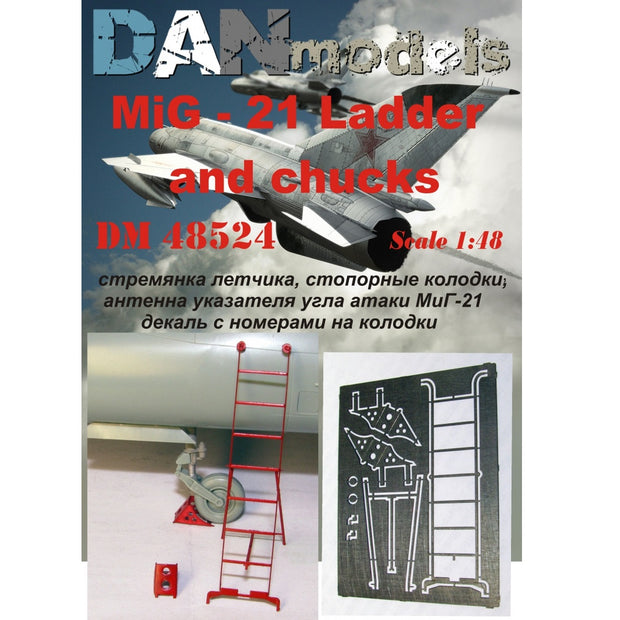 MiG-21 pilot's ladder, pads, antennas Scale 1:48 DAN Models DM 48524