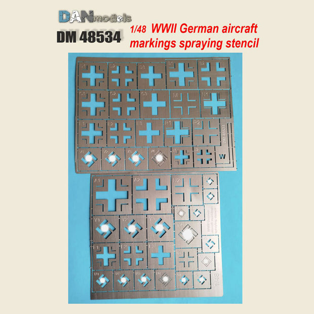 Stencil for WWII Luftwaffe aircraft markings Scale 1:48 DAN Models DM 48534