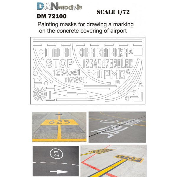 Painting Masks for Drawing a Marking on the Concrete Scale 1:72 DAN Models DM 72100