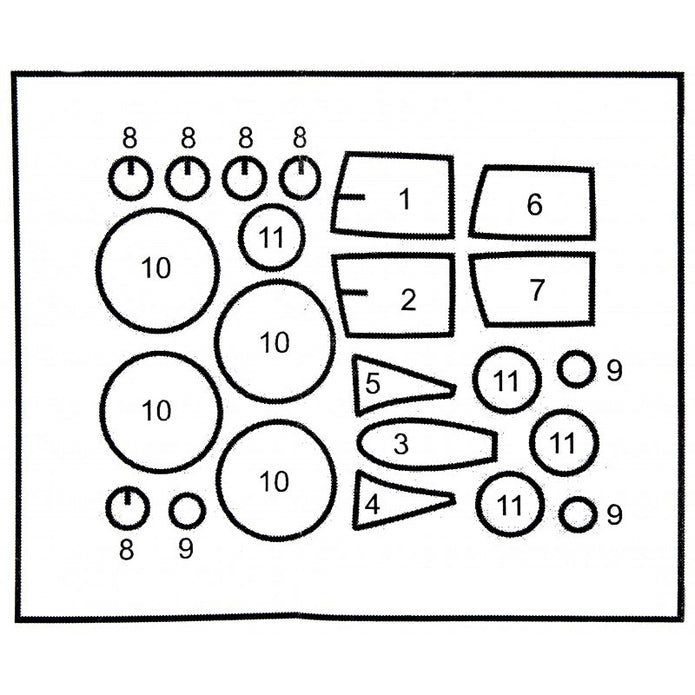 Painting Masks for MiG-25 aircraft model (for ICM kit 1/72) Scale 1:72 DAN Models DM 72114