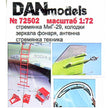 Ladder MiG-29, blocks, mirrors, antenna Scale 1:72 DAN Models DM 72502