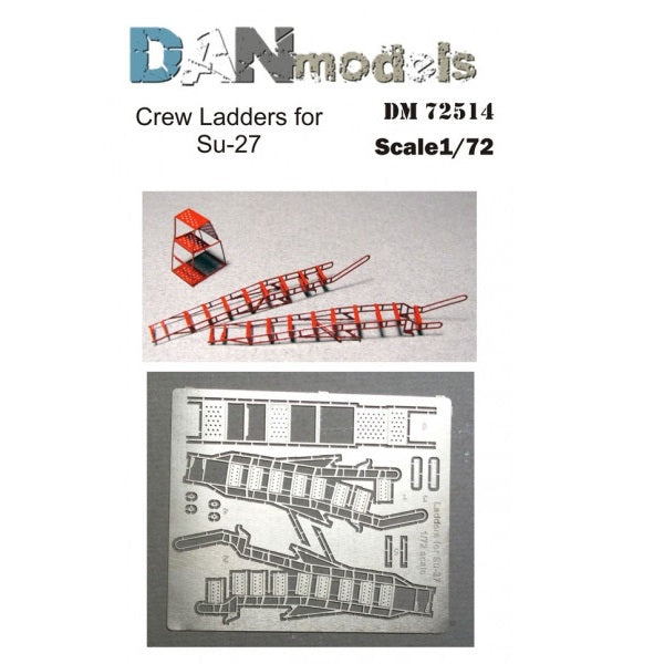 Ladders for Su-27 pilots. technical stepladder. Scale 1:72 DAN Models DM 72514