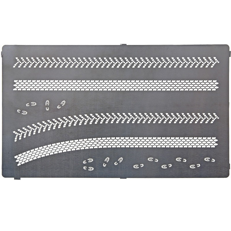 Stencil for applying traces of tires. . 2 types. tires + footprints Scale 1:72 DAN Models DM 72530